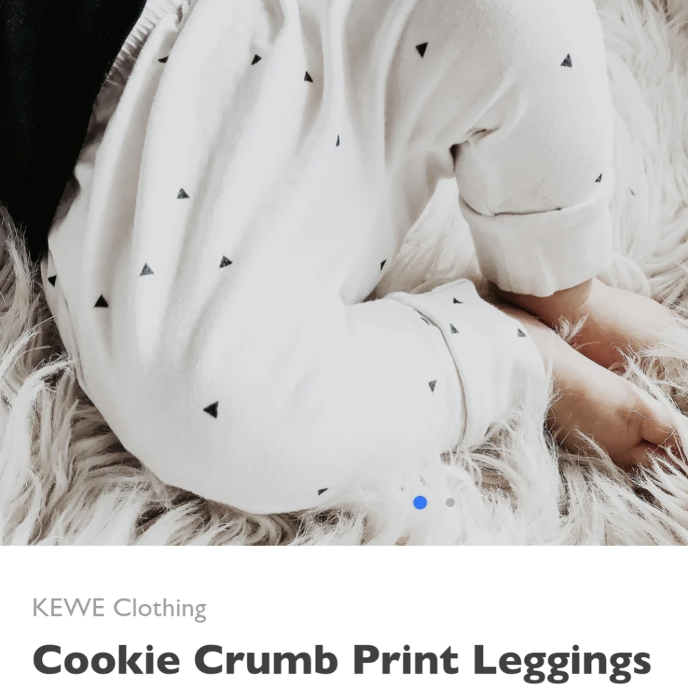 KEWE Clothing | White Cookie Crumb Print Joggers